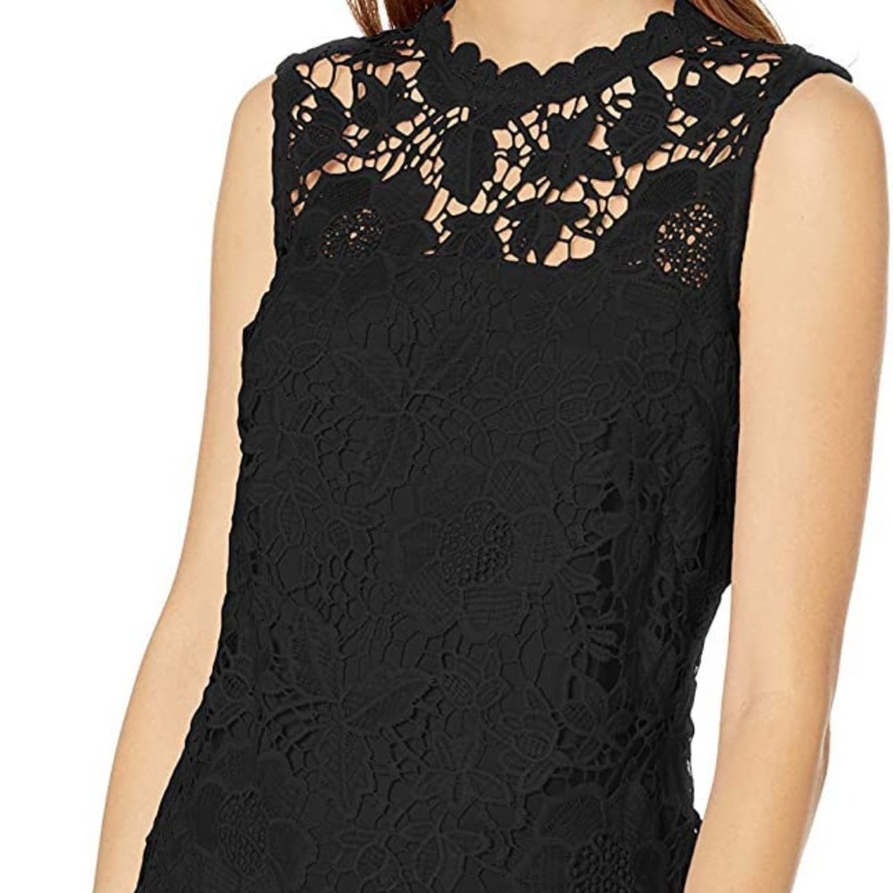 Nanette Lepore Women's Sleeveless Lace Trim Top